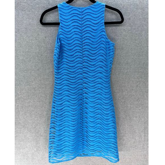 Lilly Pulitzer Women’s XS Crochet Blue Lace Margate Dress Sleeveless Preppy - Picture 3 of 10